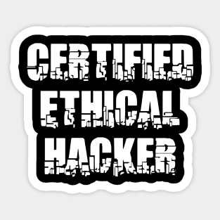 Certified Ethical Hacker White Text Sticker